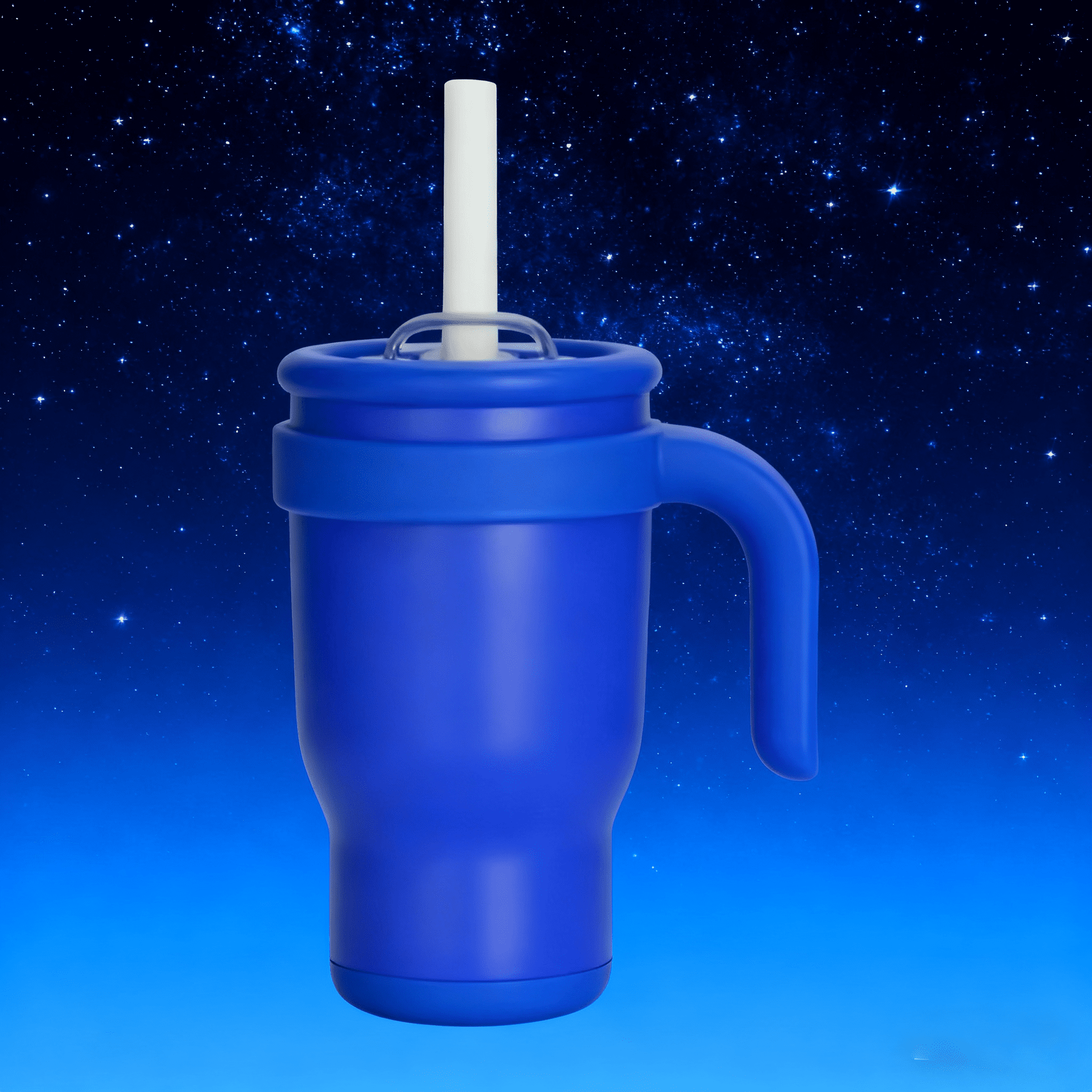 Isolierte Outdoor-Trinkflasche mit Griff – Blau, 420 ml – Bild 3