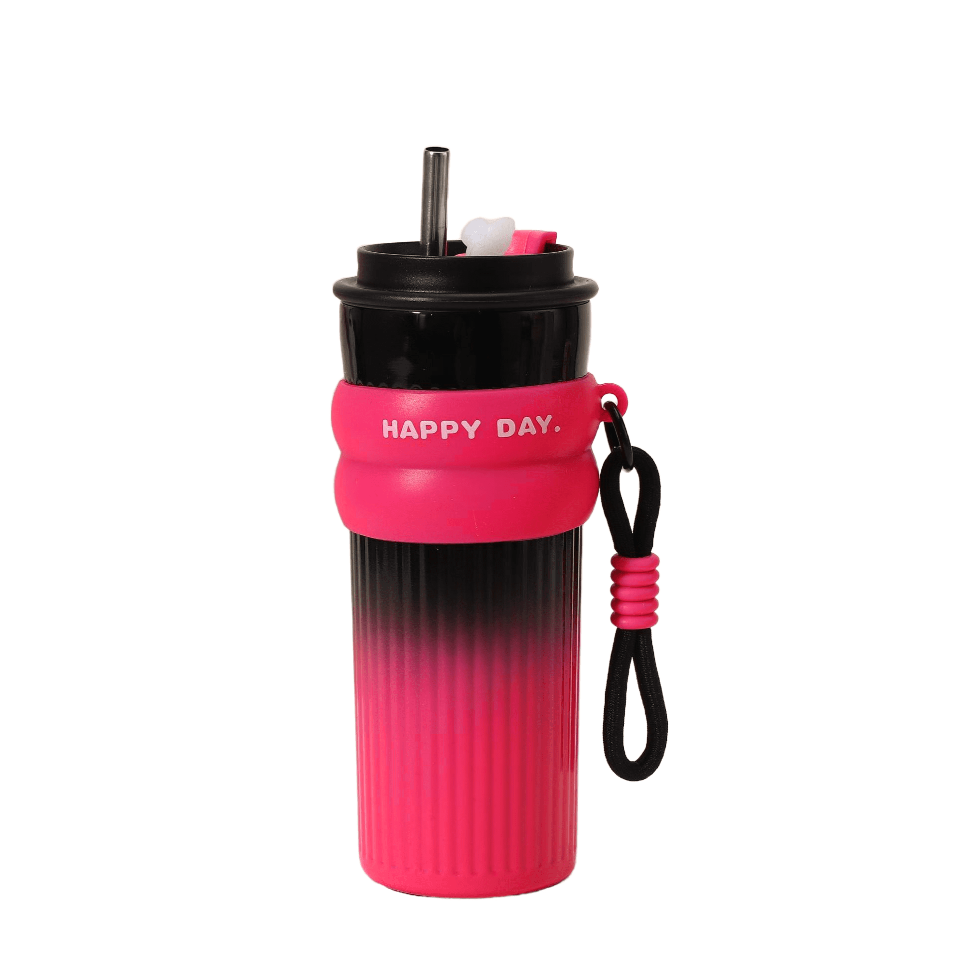 trinkflasche mit strohhalm – pink